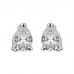 Modern Pear Diamond Stud Earrings