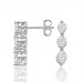 Round Diamond Drop Earrings