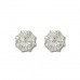 Modern 6 Claw Round Diamond Stud Earrings