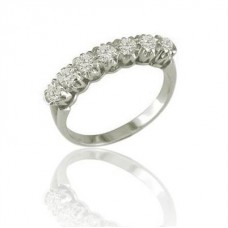 Seven Stone Round Diamond Half Eternity Ring