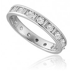 Round & Baguette Diamond Full Eternity Ring