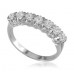 7 Stone Round Diamond Half Eternity Ring