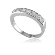 7 Stone Diamond Half Eternity Ring