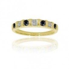 Round Eternity Black Diamond Ring