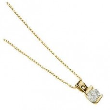 Unique Round Diamond Solitare Pendant