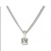 Modern Emerald Diamond Solitaire Pendant