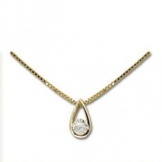 Elegant Round Diamond Solitare Pendant