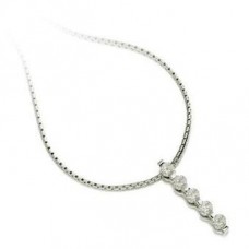 Round Diamond 5 Stone Pendant