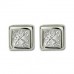 Bezel Set Princess Diamond Stud Earrings