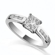 Princess Diamond Shoulder Set Ring Princess Diamond Shoulder Set Ring