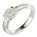 Round Diamond Ring With Side Set Diamond Shoulders