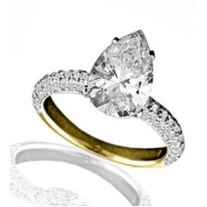 0.75ct Si2/g Pear Diamond Engagement Ring
