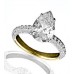 0.75ct Si2/g Pear Diamond Engagement Ring