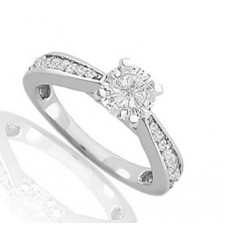 Shoulder Set Diamond Engagement Ring