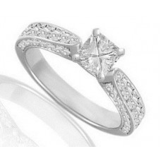1.20ct Si/fg Shoulder Set Engagement Ring