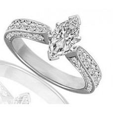 Vintage Marquise & Round Diamond Ring
