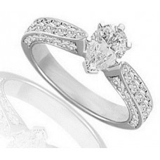 Vintage Pear & Round Diamond Ring