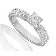 Vintage Princess & Round Diamond Ring