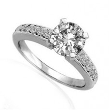 1.20ct I1/g Round Diamond Shoulder Set Ring