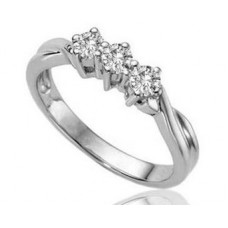 Elegant Round Diamond Trilogy Ring