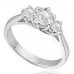 Shared Claw Round Diamond Trilogy Ring