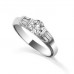 Round & Baguette Diamond Trilogy Ring