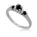 Round Black Diamond Trilogy Ring