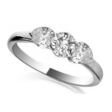 Unique Round Diamond Trilogy Ring