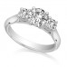 0.50ct Vs/de 18kt White Gold Diamond Trilogy Ring