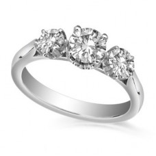 Unique Round Diamond Trilogy Ring