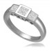 Unique Princess Diamond Trilogy Ring