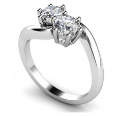Two Stone Round Diamond Ring