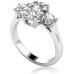 Simple Oval & Round Diamond Trilogy Ring