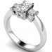Simple Radiant & Princess Diamond Trilogy Ring