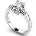 Elegant Emerald & Baguette Diamond Trilogy Ring