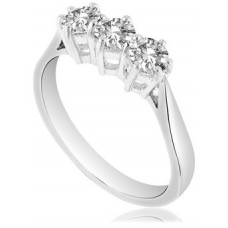 Elegant Round Diamond Trilogy Ring