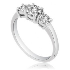 Traditional Round Diamond Trilogy Ring Traditional Round Diamond Trilogy Ring