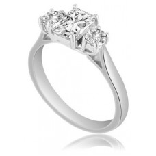 Radiant & Round Diamond Trilogy Ring