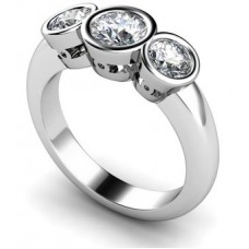 Designer Round Diamond Trilogy Ring