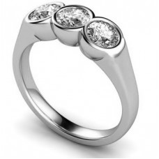 Designer Round Diamond Trilogy Ring Designer Round Diamond Trilogy Ring
