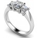 Classic Princess Diamond Trilogy Ring