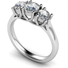 Unique Crossover Round Diamond Trilogy Ring Unique Crossover Round Diamond Trilogy Ring