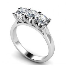 Unique Round Diamond Trilogy Ring