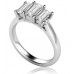 Graduated Emerald Diamond Trilogy Ring