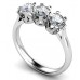 Modern Round Diamond Trilogy Ring