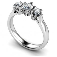 Elegant Round Diamond Trilogy Ring