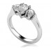 Modern Pear & Round Diamond Trilogy Ring