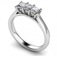 Classic Asscher Diamond Trilogy Ring