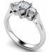 Stylish Pear & Round Diamond Trilogy Ring