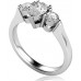 Modern Pear & Round Diamond Trilogy Ring